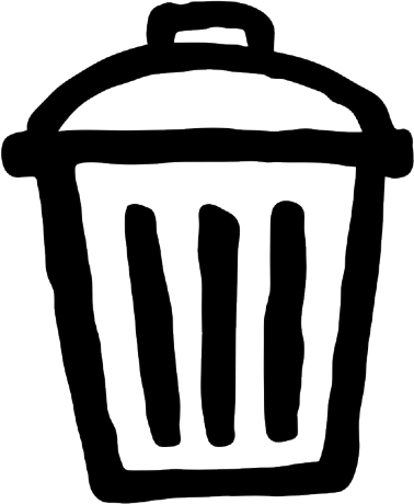 Trashmouth Cards garbage can logo